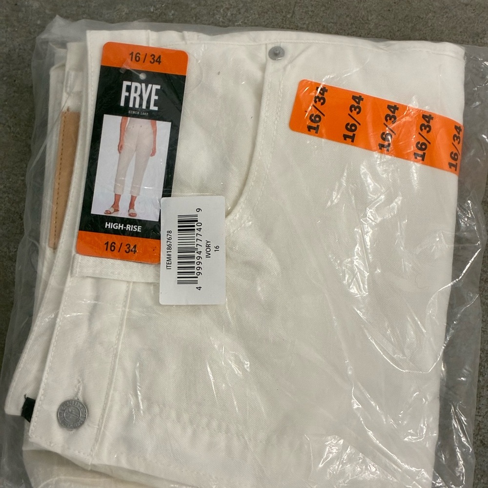 Frye Ivory High-Rise Pants